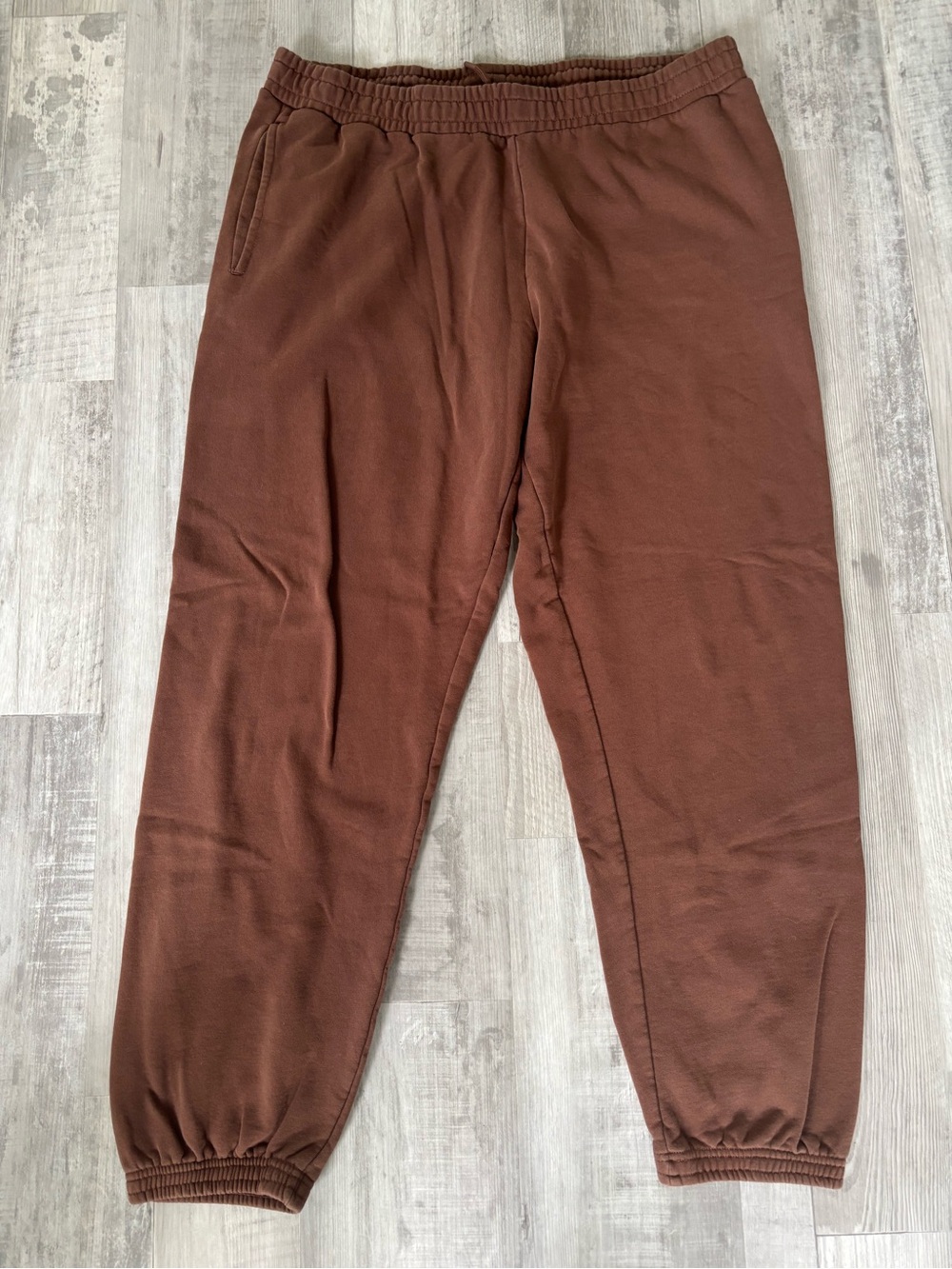 American Tall Men's Brown Fleece Jogger Sweatpants